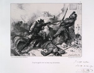 Hånd-til-hånd kamp, belejring af Paris, fransk-preussiske krig, 1870 1871