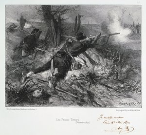 Francs-Tireurs, belejring af Paris, fransk-preussiske krig, december 1870 1872