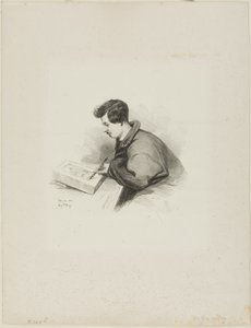 Portræt af Auguste Raffet af Auguste Bry