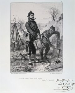 Soldater fra Garde Nationale, belejring af Paris, 1870-1871 af Auguste Bry