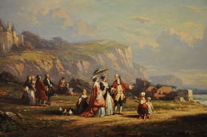 Promenade sur la grève, detalje af Auguste Delacroix