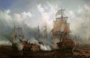 The Redoutable i slaget ved Trafalgar, 21. oktober