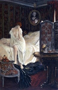Utroskaben. Illustration af Auguste François Gorguet (1862 - 1927) til "Le Lys rouge"" af Anatole France