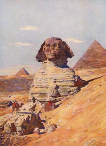 Sfinksen, Egypten (farvelitografi)