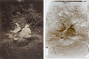 To Bondepiger siddende af Auguste Giraudon