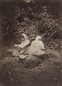 To Bondepiger siddende af Auguste Giraudon