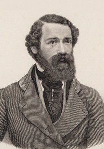 Portræt af komponisten Joseph Netzer 1808-1864, ca. 1850. af Auguste Hüssener