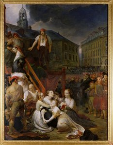 Episode på Place du Bouffay, Nantes, 1793, 1859 af Auguste Hyacinthe Debay