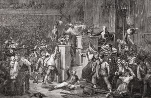Ferauds hoved ved tribunalet, 20. maj 1795, år III, graveret af Jonnard fra 
