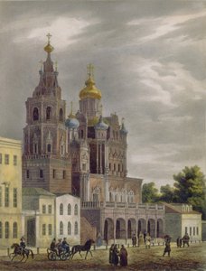 Theotokos-kirken ved Pokrovka-gaden i Moskva, 1825 af Auguste Jean Baptiste Antoine Cadolle