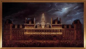 Belysning af rådhuset til kong Louis Philippe I