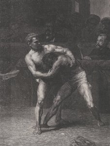 Wrestlers The Wrestlers, fra Le Monde Illustré, 22. maj 1875. af Auguste Joliet