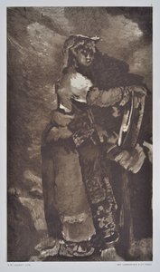 Studie af italiensk (tegning) af Auguste Lauzet