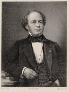 Portræt af komponisten Jacques Fromental Halévy 1799-1862. af Auguste Lemoine