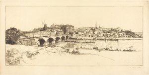 Angers - Panoramaudsigt af Auguste Lepere