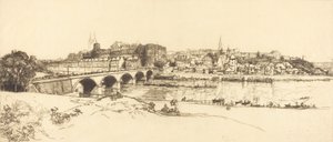 Angers - panoramaudsigt Angers - panoramaudsigt, 1912. af Auguste Lepere