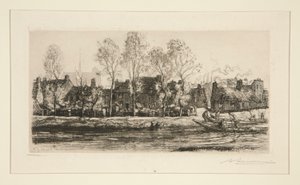 Sommes bredder? Amiens (Banks of the Somme ved Amiens) af Auguste Lepere
