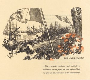 Dedikationsside, udgivet 1900. af Auguste Lepere