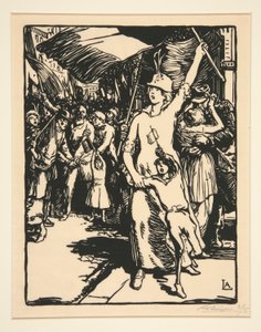 War is Declared, fra La Guerre de 1914, første serie, nr. 8 af Auguste Lepere
