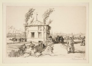 Guinguetten, vejen til Billancourt af Auguste Lepere