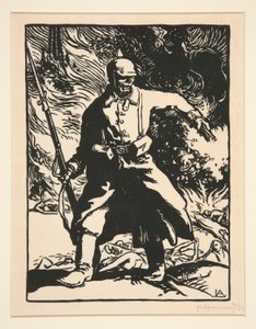 Den preussiske soldat, fra The War of 1914, første serie, nr. 10 af Auguste Lepere