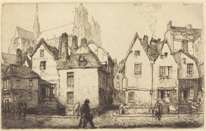 Gamle huse i Amiens Gamle huse i Amiens, 1907. af Auguste Lepere