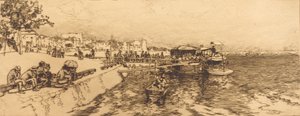 Pier of Bercy Embarcadere, quai de Bercy, 1891. af Auguste Lepere