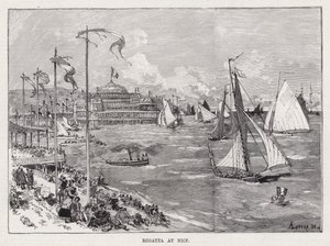 Regatta i Nice (gravering) af Auguste Lepere