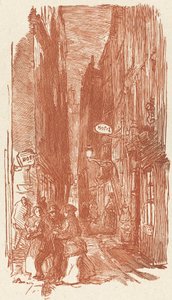 Rue Saint-Severin, udgivet 1901. af Auguste Lepere