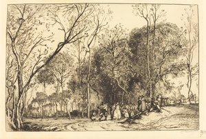 Sommer i Saint-Martin, fortidens bryllup af Auguste Lepere