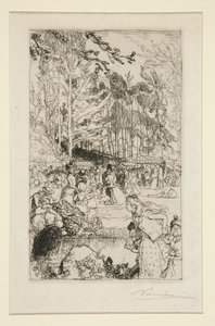 Søndag eftermiddag i Nantes af Auguste Lepere