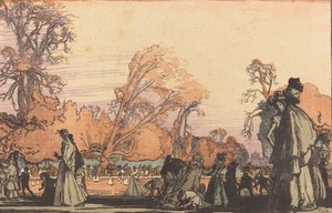 Dammen i Tuilerierne, 1898. af Auguste Lepere