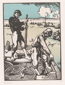 Twee skruer Rejefiskere af Auguste Lepere
