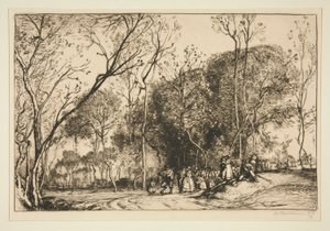 ?t? de la Saint-Martin, la noce qui passe (Sommer i Saint-Martin, de tidligere bryllupper) af Auguste Lepere