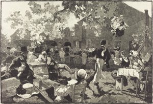 Cabaret du Coq de Bruyère i Bois de Meudon af Auguste Lepère after Daniel Vierge