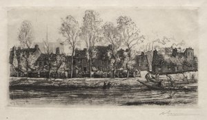 Amiens, bredden af Somme af Auguste Louis Lepère