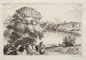 Angers: St. Nicolas Pond af Auguste Louis Lepère