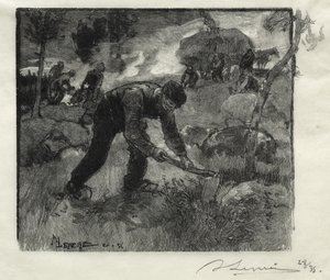 Lynggravere af Auguste Louis Lepère