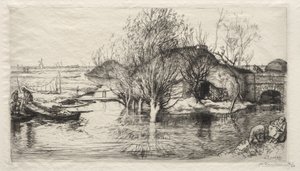 Den oversvømmede hytte af Auguste Louis Lepère