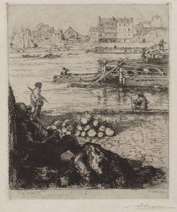 The Longshoreman: Quai de la Gare af Auguste Louis Lepère