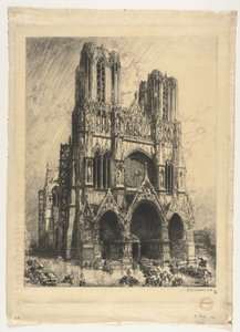 Reims katedral af Auguste Louis Lepère