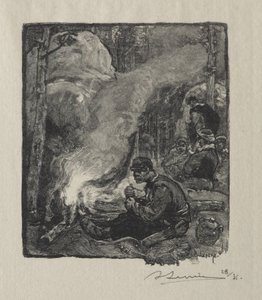 Skovhuggeres måltid af Auguste Louis Lepère