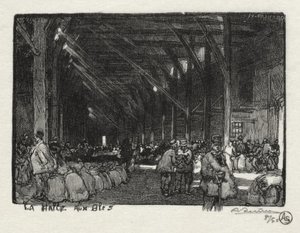 Illustreret Rouen: Halle aux Blès af Auguste Louis Lepère