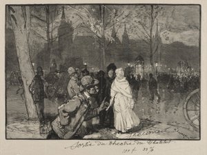 Forlader Chatelet-teatret af Auguste Louis Lepère