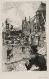 På tagene nær Notre Dame af Auguste Louis Lepère