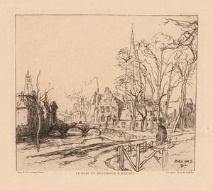Beguinagebroen i Brugge af Auguste Louis Lepère