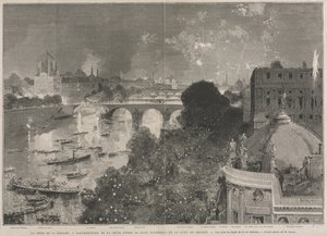 14. juli-festen, belysning af Place de la République (efter H. Scott) af Auguste Louis Lepère