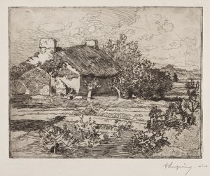 Old Bourrine, House of the Marais, Vendée af Auguste Louis Lepère
