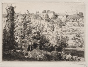 Landsbyen Meule af Auguste Louis Lepère