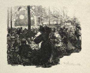 14. juli, Rue de Belleville, kl. af Auguste Louis Lepère